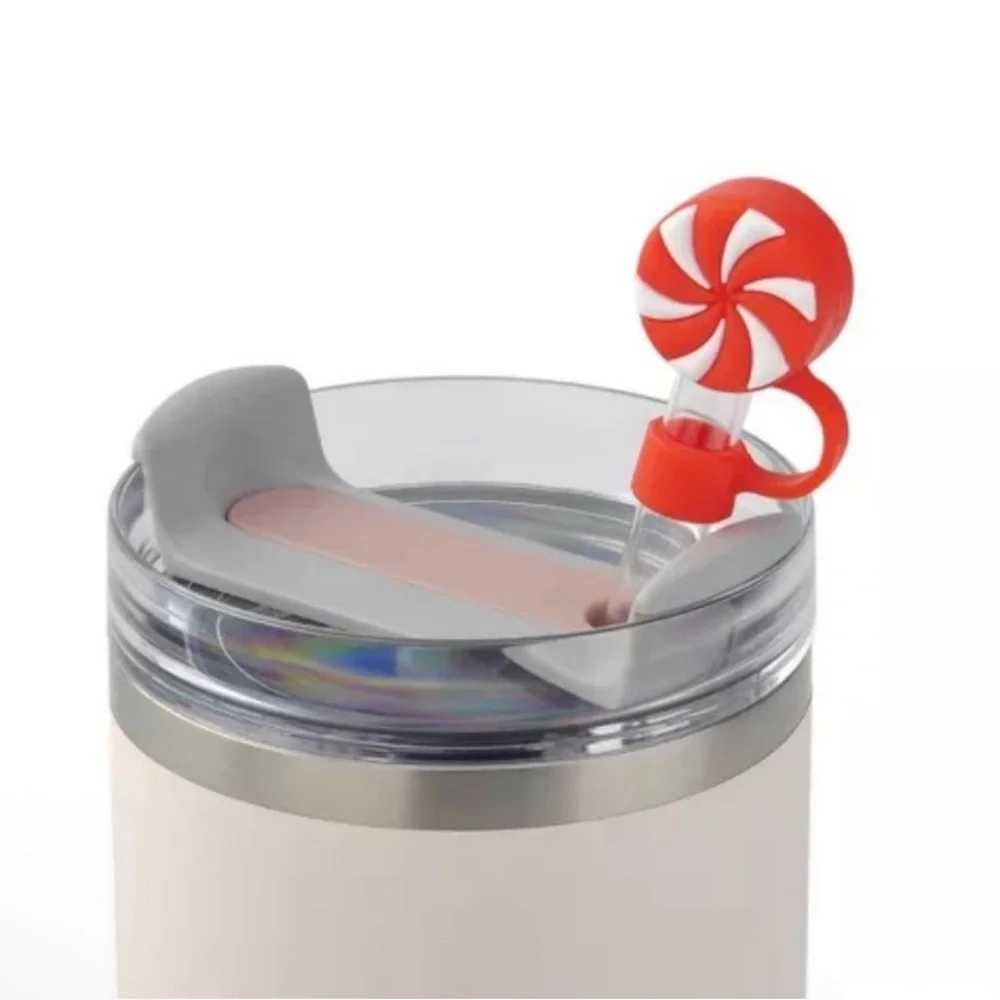 3 for $15 SALE Target Christmas Red & White Peppermint Novelty Straw Topper